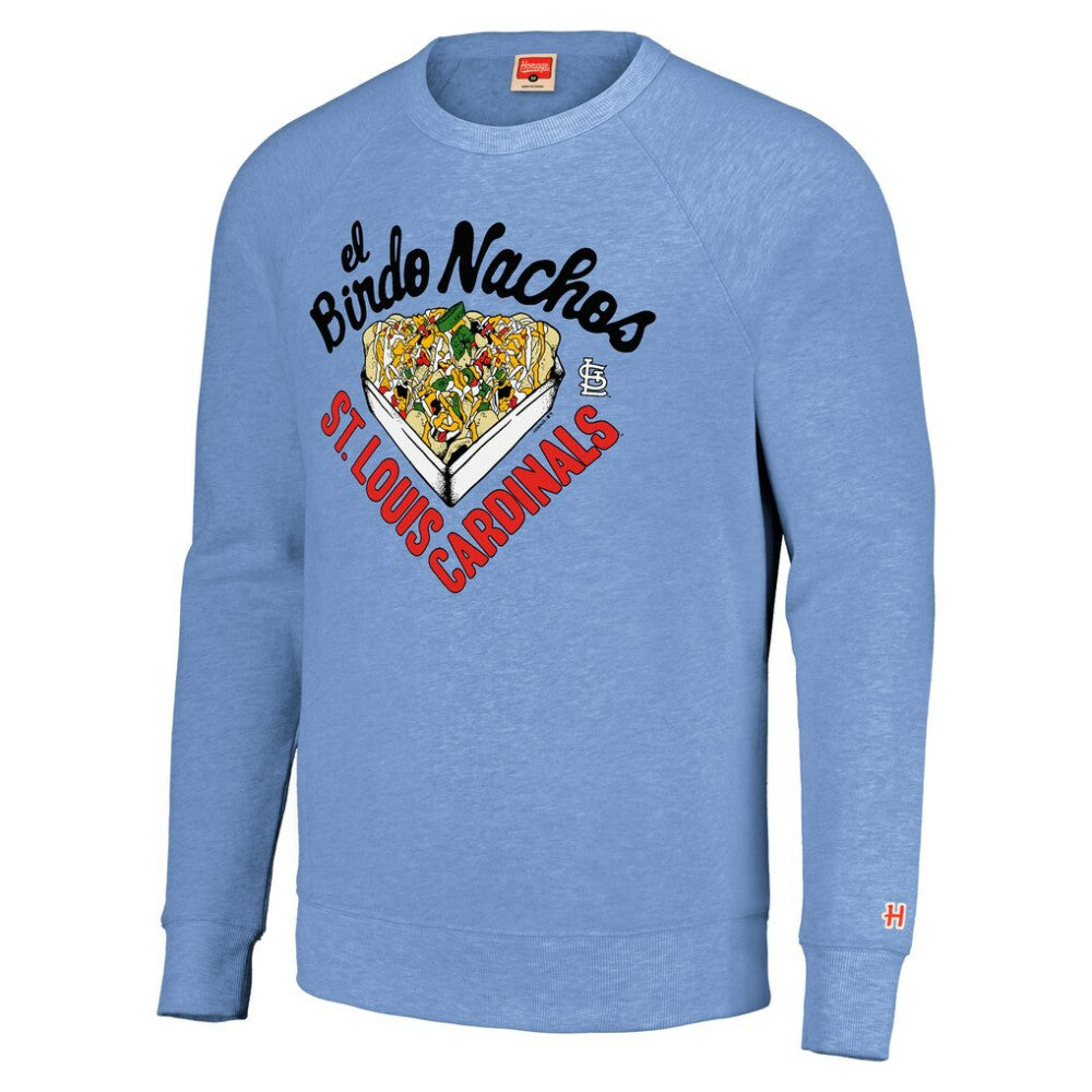 Light Blue St. Louis Cardinals MLB x Guy Fieri’s Flavortown Unisex Tri-Blend Pullover Sweatshirt