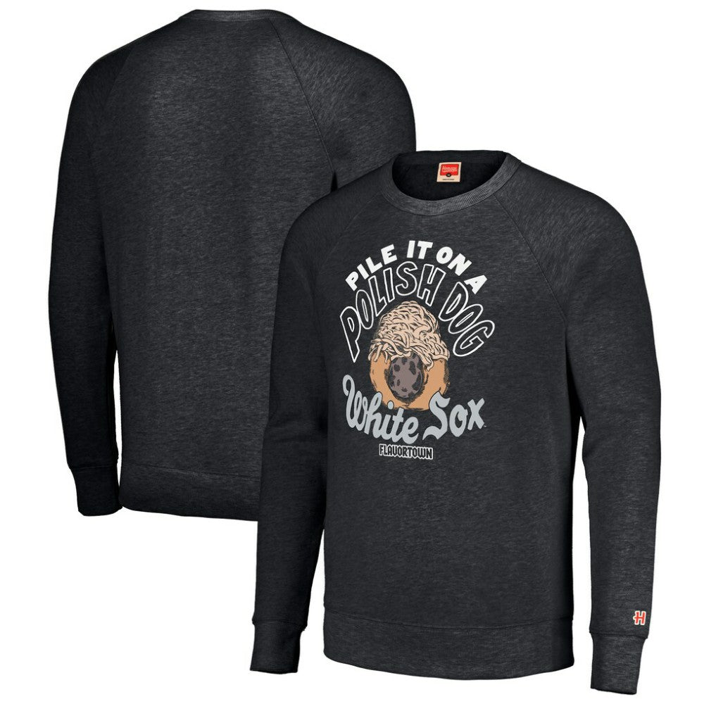 Charcoal Chicago White Sox MLB x Guy Fieri’s Flavortown Unisex Tri-Blend Pullover Sweatshirt