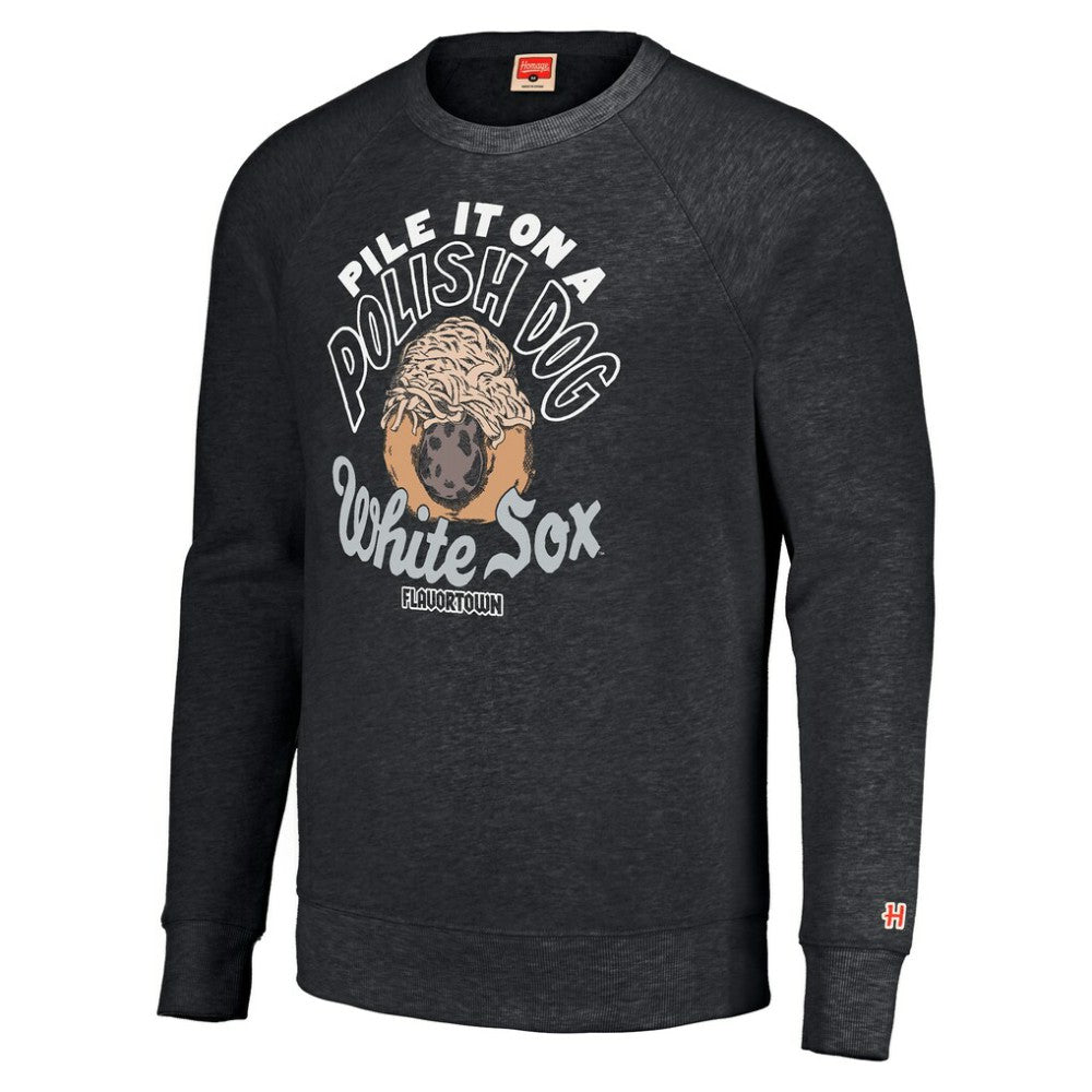 Charcoal Chicago White Sox MLB x Guy Fieri’s Flavortown Unisex Tri-Blend Pullover Sweatshirt