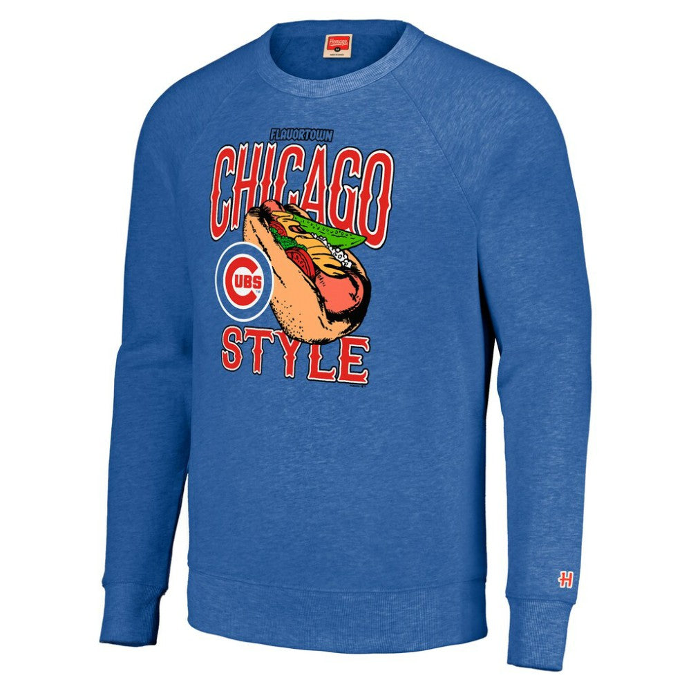 Royal Chicago Cubs MLB x Guy Fieri’s Flavortown Unisex Tri-Blend Pullover Sweatshirt