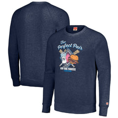 Navy New York Yankees MLB x Guy Fieri’s Flavortown Unisex Tri-Blend Pullover Sweatshirt