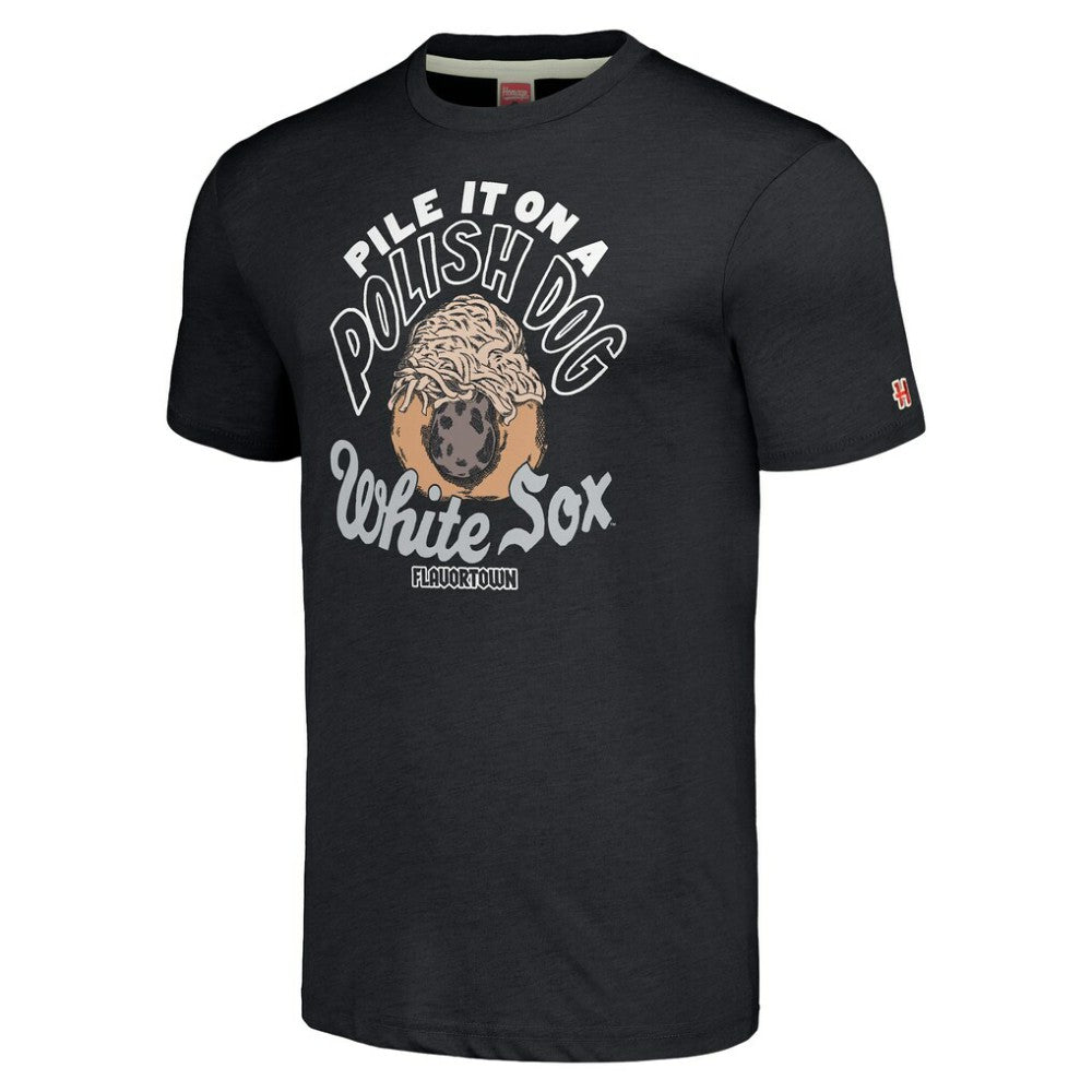 Charcoal Chicago White Sox MLB x Guy Fieri’s Flavortown Unisex Tri-Blend T-Shirt