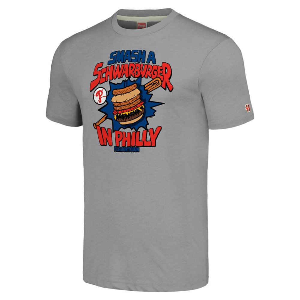 Gray Philadelphia Phillies MLB x Guy Fieri’s Flavortown Unisex Tri-Blend T-Shirt