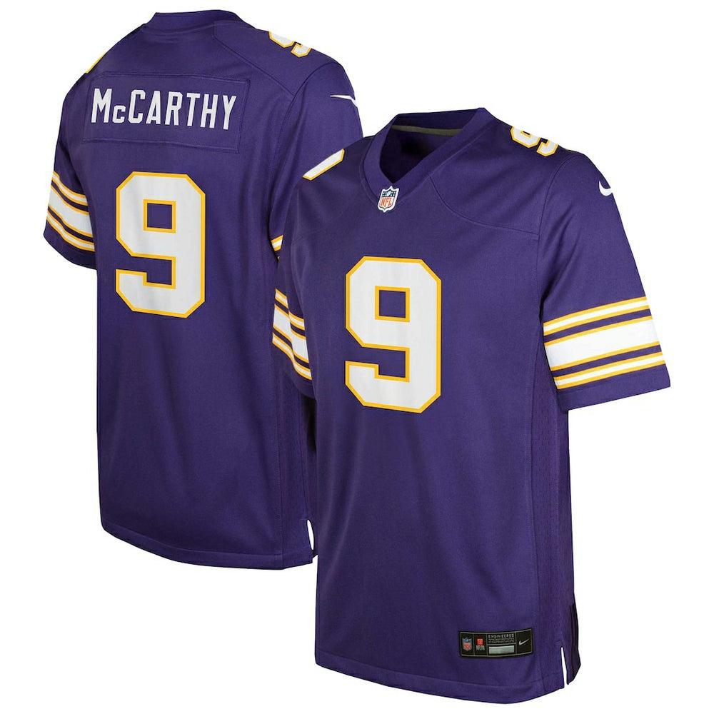 J.J. McCarthy  Youth Game Jersey - Minnesota Vikings Jerseys