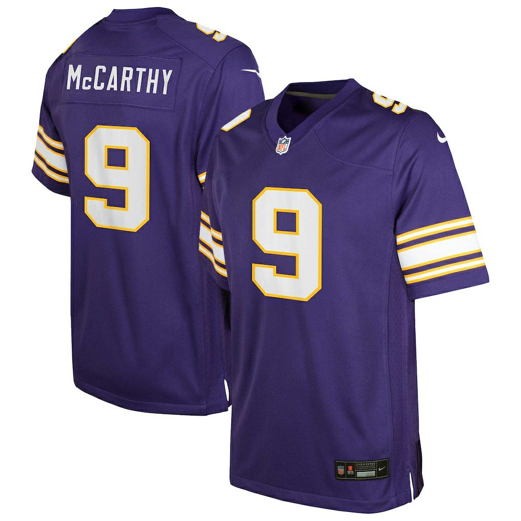 J.J. McCarthy  Youth Game Jersey - Minnesota Vikings Jerseys