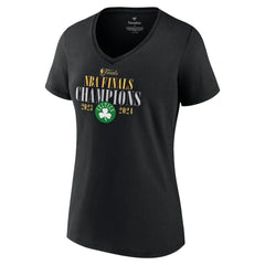 Fanatics Boston Celtics Women's 2024 NBA Finals Champions Fade Away Jumper Roster Signature V-Neck T-Shirt