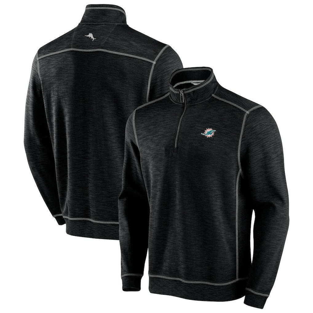 Tobago Bay Tri-Blend Half-Zip Sweatshirt - Miami Dolphins Sweatshirts