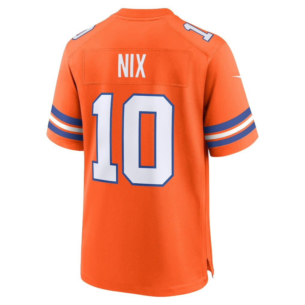 Bo Nix  Mile High Collection 1977 Throwback Player Game Jersey - Denver Broncos Jerseys