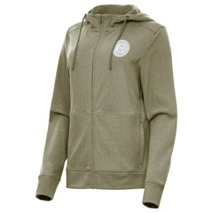 Olive Chicago Cubs Antigua Women's Seeker Full-Zip Hoodie Jacket