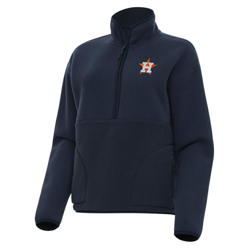 Navy Houston Astros Antigua Women's Figure Half-Zip Sweatshirt