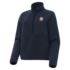 Navy Houston Astros Antigua Women's Figure Half-Zip Sweatshirt