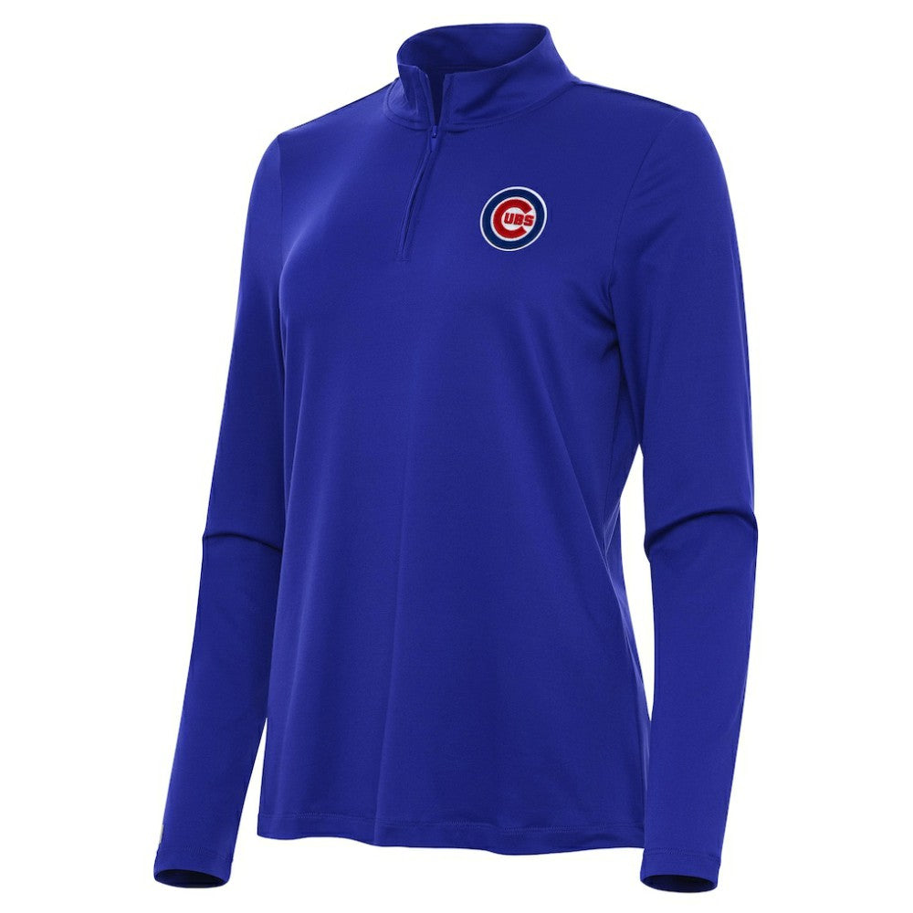 Royal Chicago Cubs Antigua Women's Reprocess Quarter-Zip Top - Royal