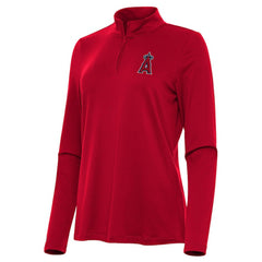 Red Los Angeles Angels Antigua Women's Reprocess Quarter-Zip Top - Red