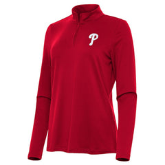 Red Philadelphia Phillies Antigua Women's Reprocess Quarter-Zip Top - Red