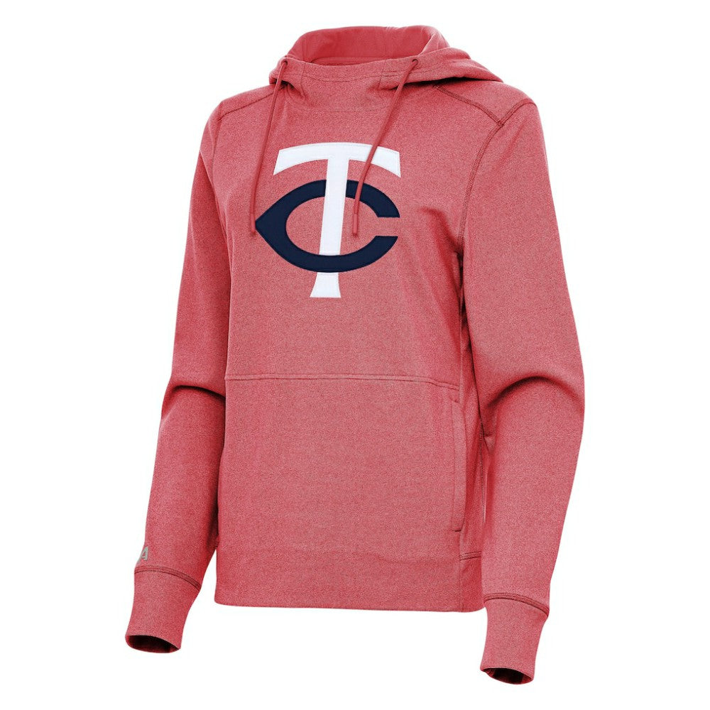 Heather Red Minnesota Twins Antigua Women's Justice Pullover Hoodie