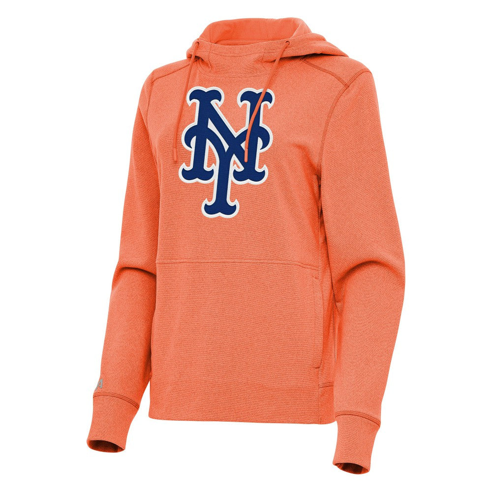Heather Orange New York Mets Antigua Women's Justice Pullover Hoodie