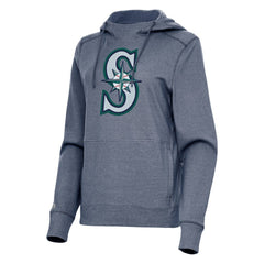 Heather Navy Seattle Mariners Antigua Women's Justice Pullover Hoodie