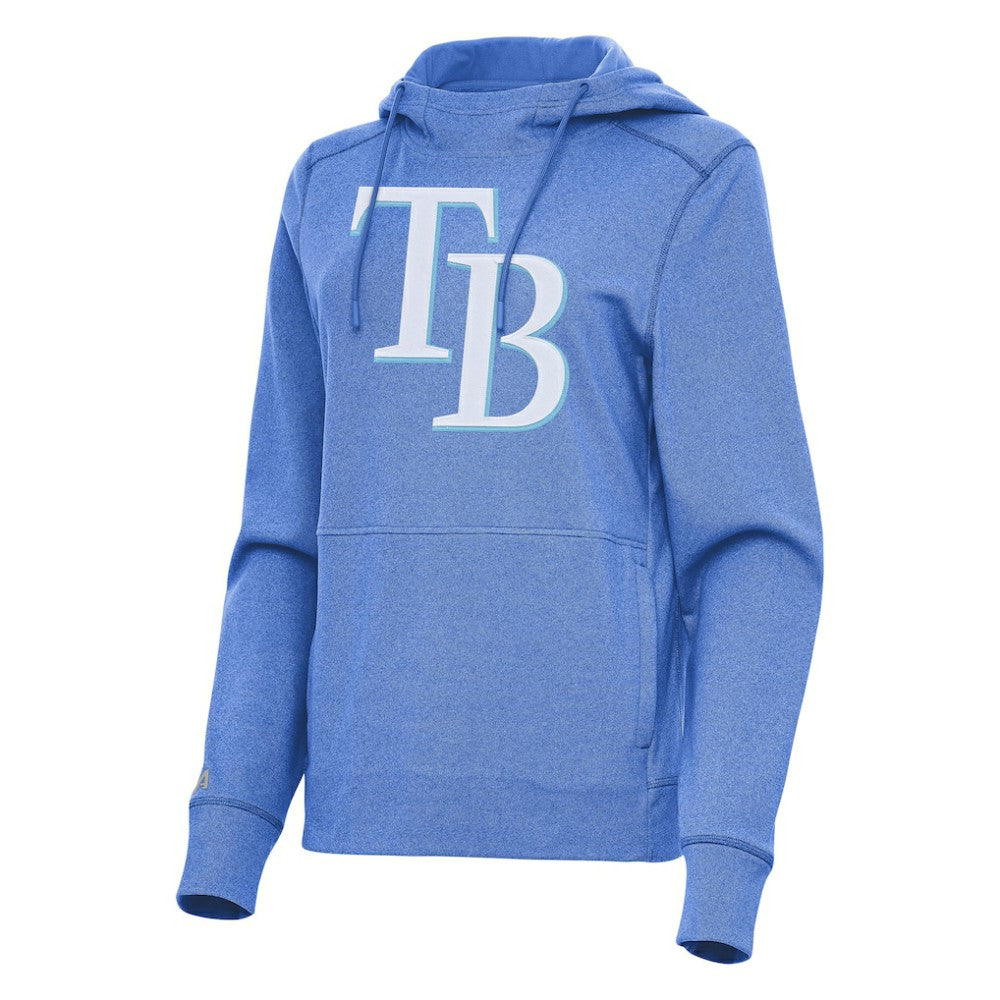 Heather Light Blue Tampa Bay Rays Antigua Women's Justice Pullover Hoodie
