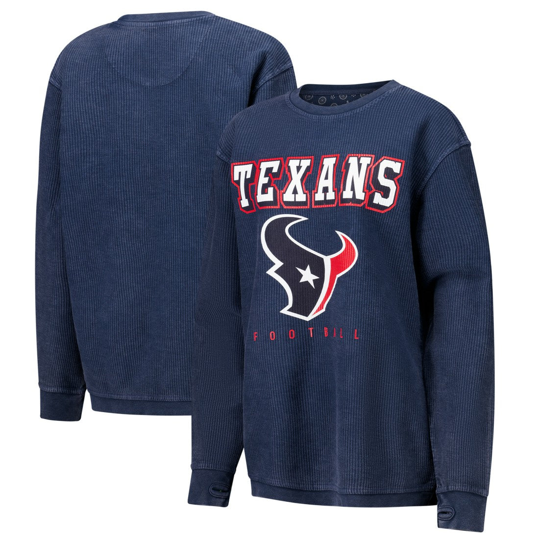 G-III 4Her by Carl Banks Women's Comfy Cord Pullover Sweatshirt - Houston Texans Pullover