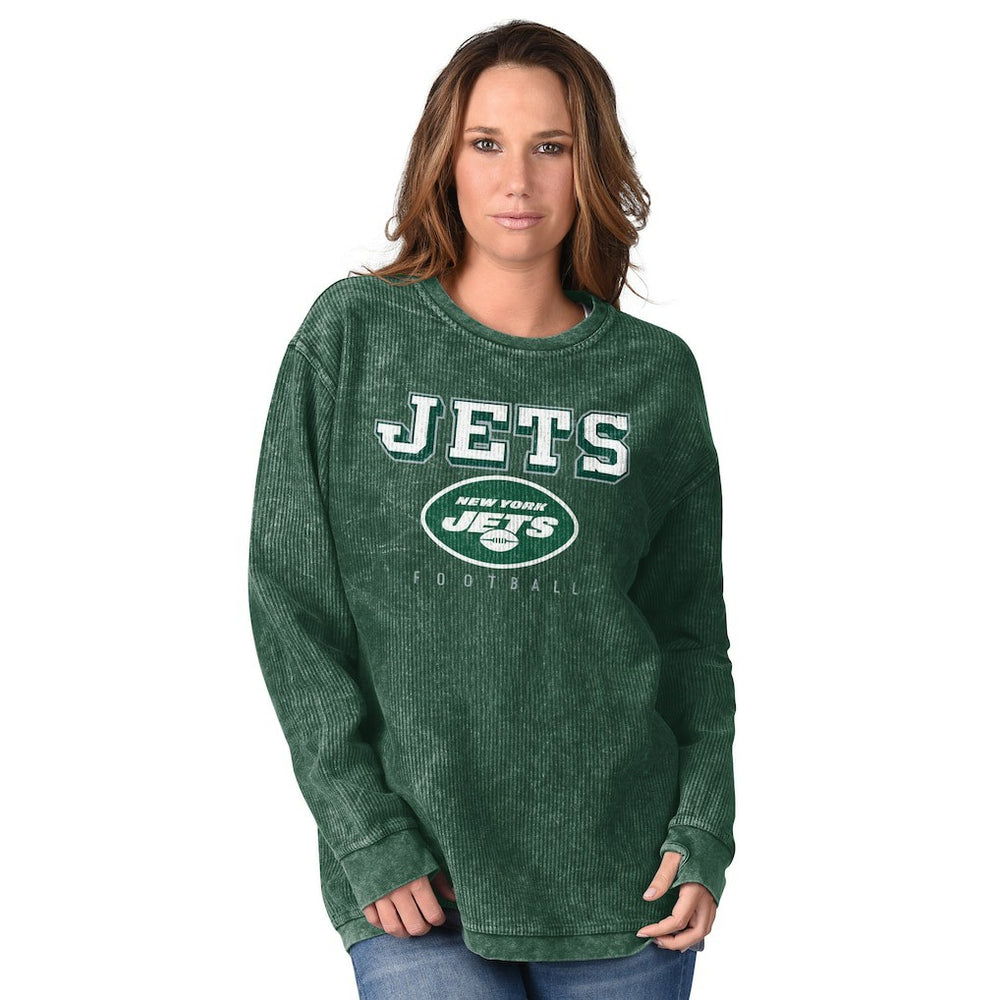 G-III 4Her by Carl Banks Women's Comfy Cord Pullover Sweatshirt - New York Jets Pullover