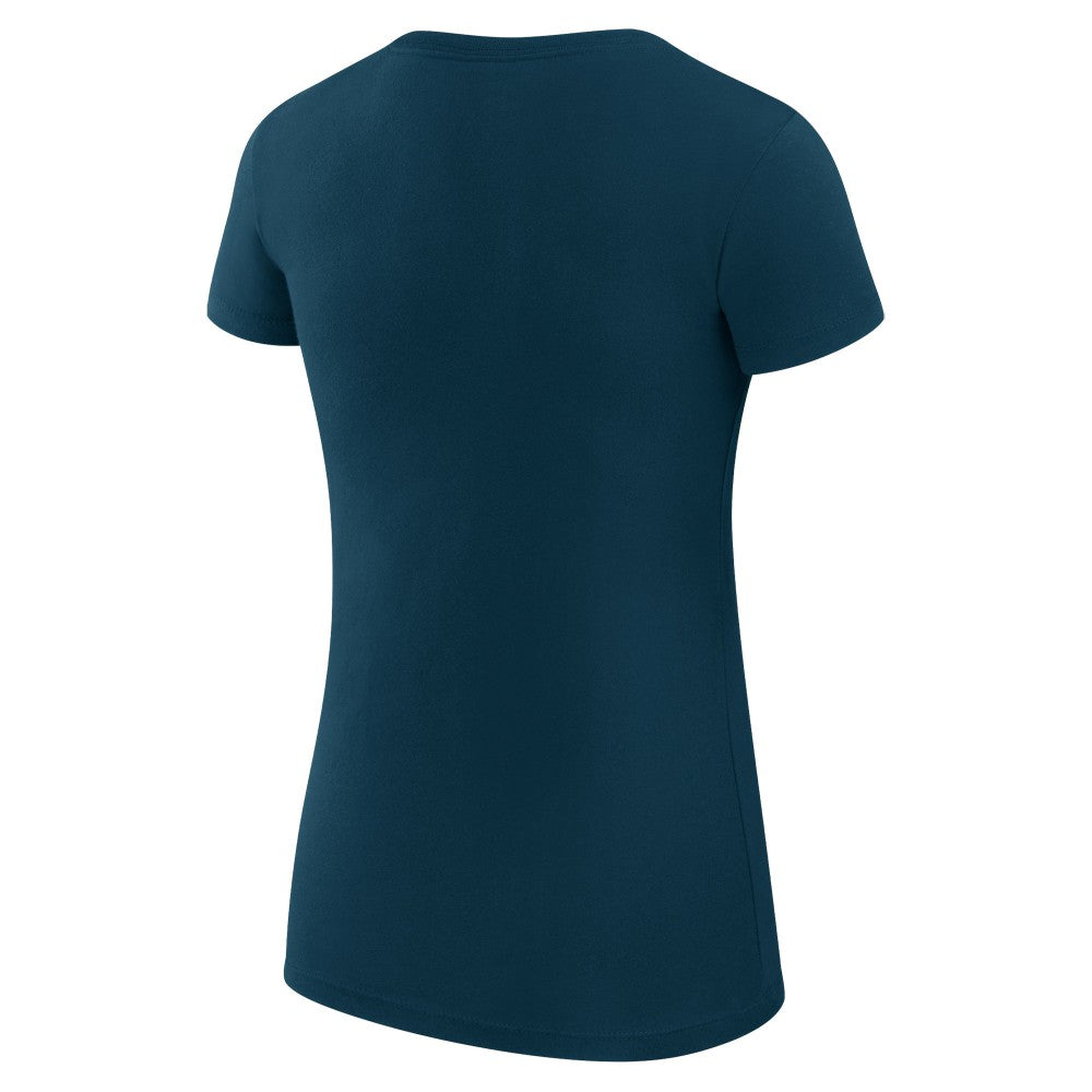 Navy Houston Astros G-III 4Her by Carl Banks Women's Super-Slim Fit Lightweight Leopard Heart T-Shirt