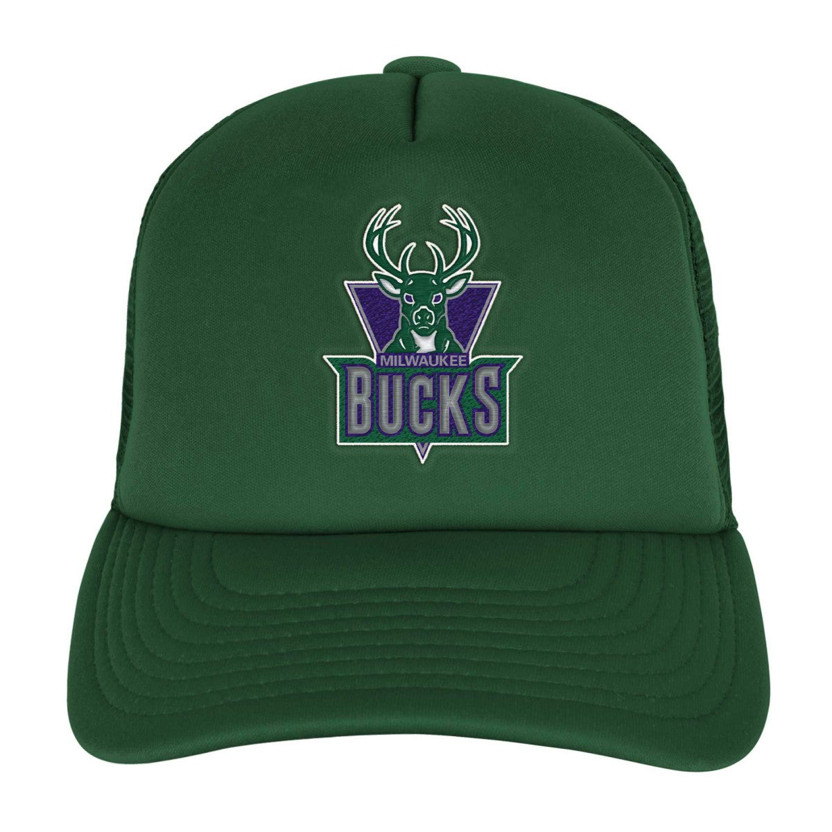 Mitchell & Ness Milwaukee Bucks Youth Core Evergreen Trucker Adjustable Hat