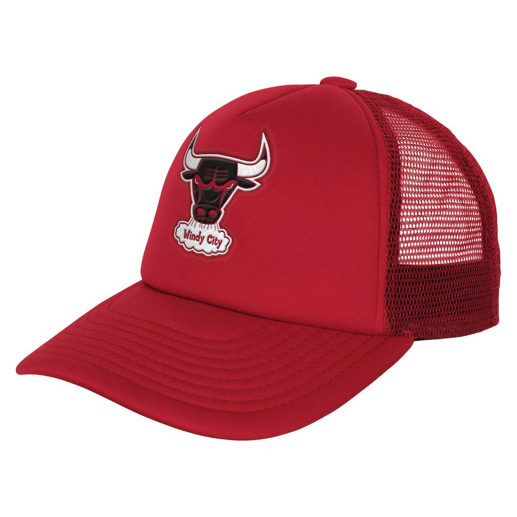 Mitchell & Ness Chicago Bulls Youth Core Evergreen Trucker Adjustable Hat