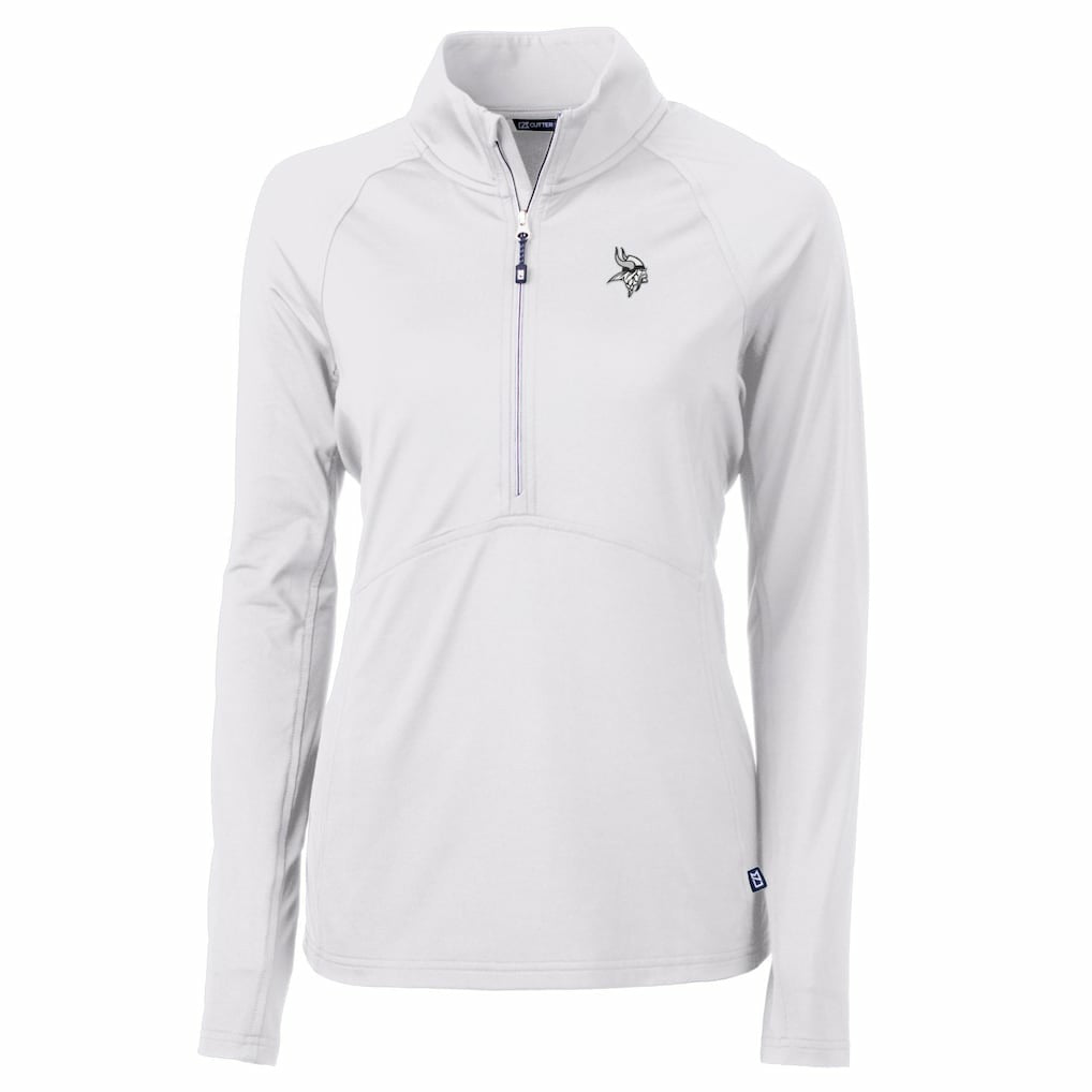 Cutter & Buck Women's Adapt Eco Knit Stretch Recycled Half-Zip Pullover Top - Minnesota Vikings Pullover