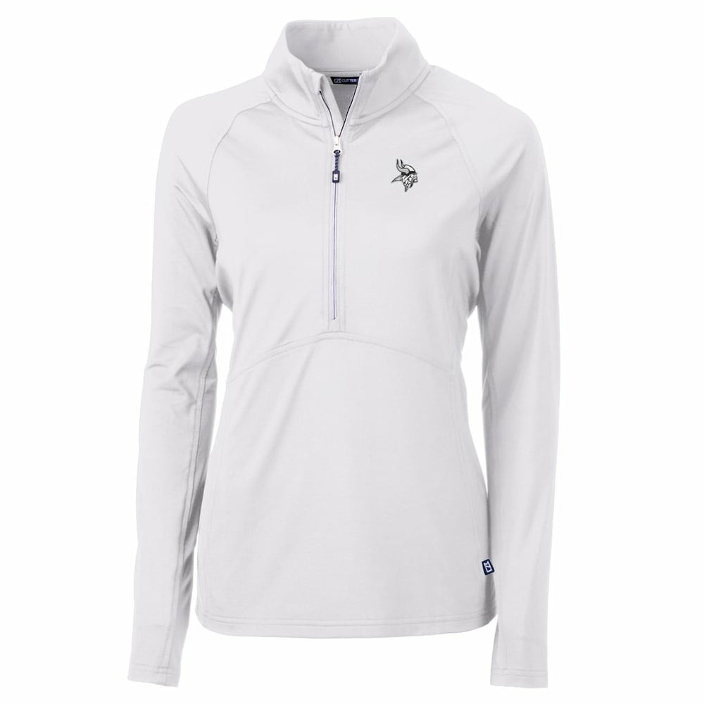 Cutter & Buck Women's Adapt Eco Knit Stretch Recycled Half-Zip Pullover Top - Minnesota Vikings Pullover