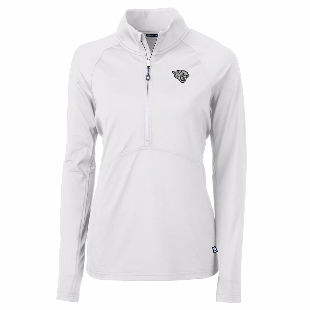 Cutter & Buck Women's Adapt Eco Knit Stretch Recycled Raglan Half-Zip Top - Jacksonville Jaguars Tops