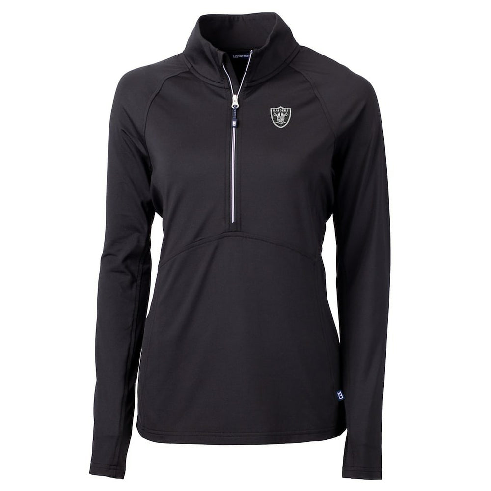 Cutter & Buck Women's Adapt Eco Knit Stretch Recycled Half-Zip Pullover Top - Las Vegas Raiders Pullover