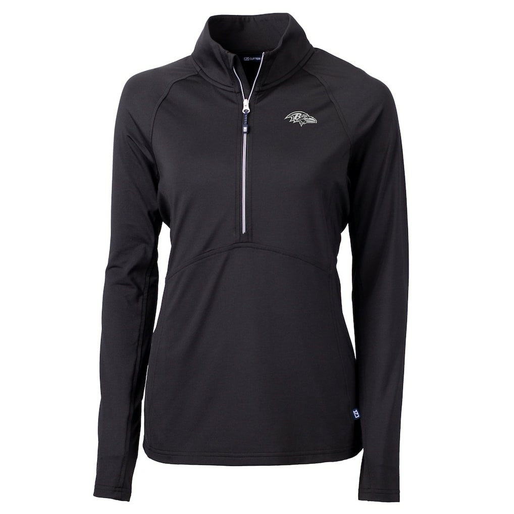 Cutter & Buck Women's Adapt Eco Knit Stretch Recycled Half-Zip Pullover Top - Baltimore Ravens Pullover
