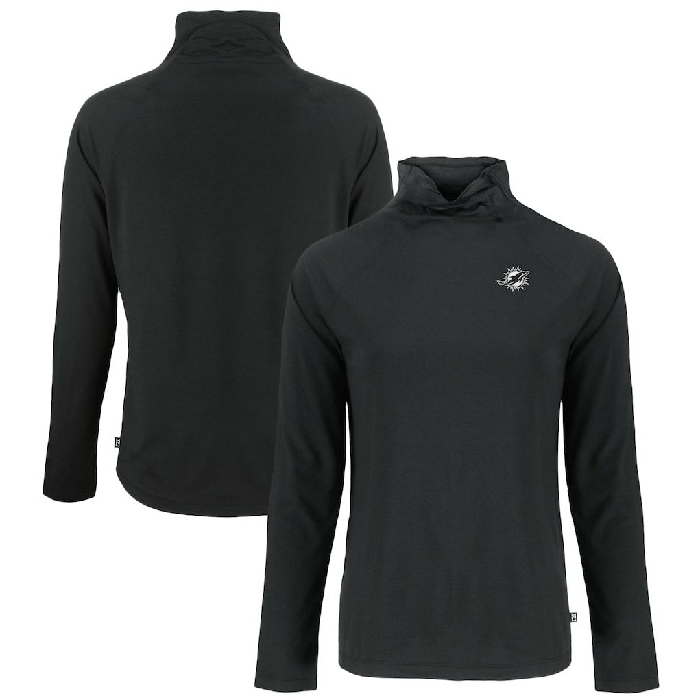 Cutter & Buck Women's Coastline Epic Comfort Eco Recycled Funnel Neck Pullover Sweatshirt - Miami Dolphins Pullover