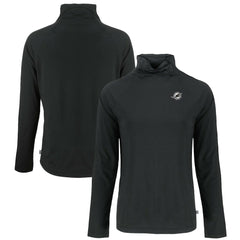 Cutter & Buck Women's Coastline Epic Comfort Eco Recycled Funnel Neck Pullover Sweatshirt - Miami Dolphins Pullover