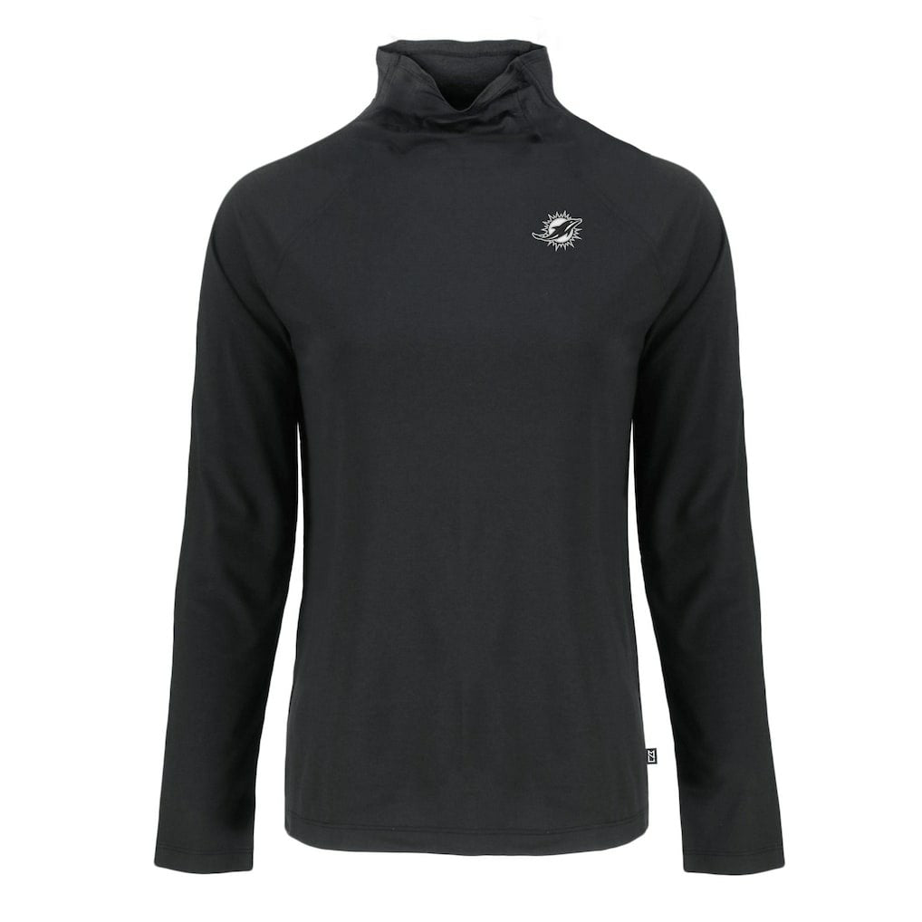 Cutter & Buck Women's Coastline Epic Comfort Eco Recycled Funnel Neck Pullover Sweatshirt - Miami Dolphins Pullover