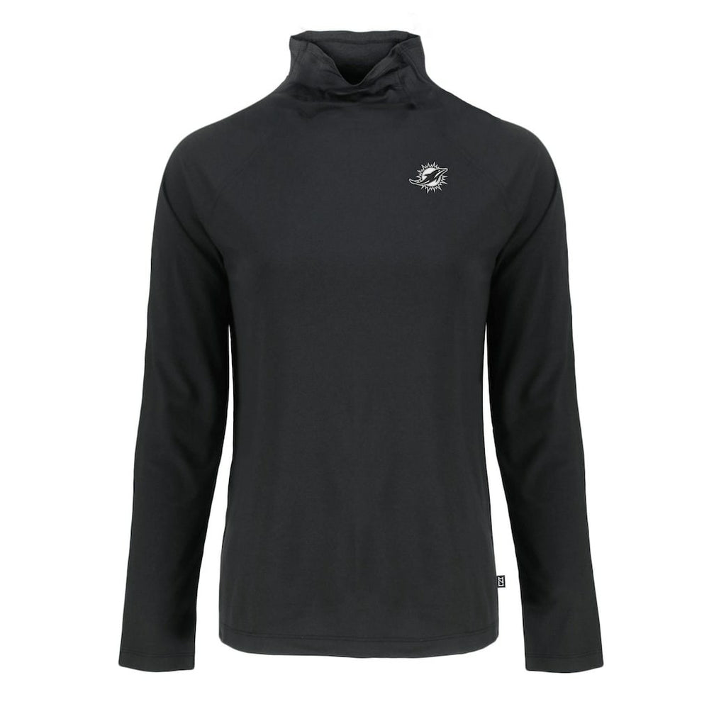 Cutter & Buck Women's Coastline Epic Comfort Eco Recycled Funnel Neck Pullover Sweatshirt - Miami Dolphins Pullover