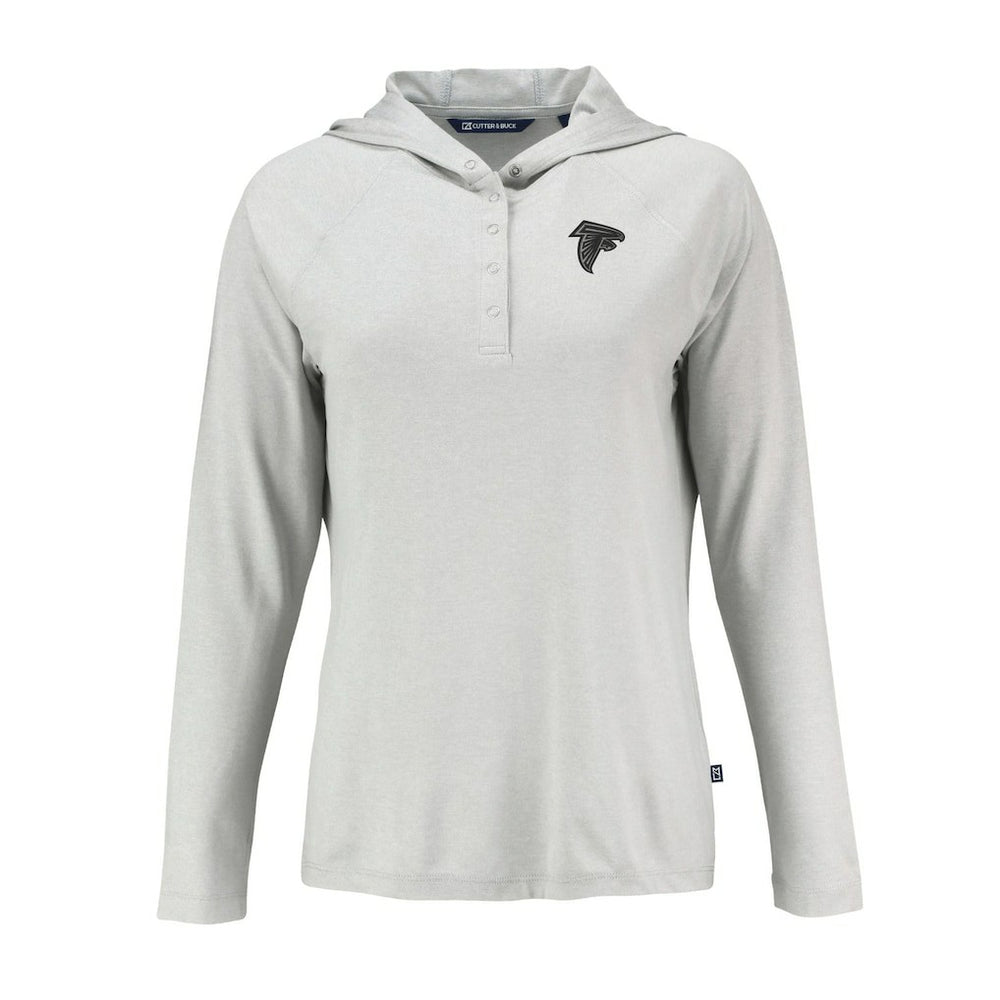 Cutter & Buck Women's Coastline Epic Comfort Eco Recycled Long Sleeve Hoodie T-Shirt - Atlanta Falcons Hoodies