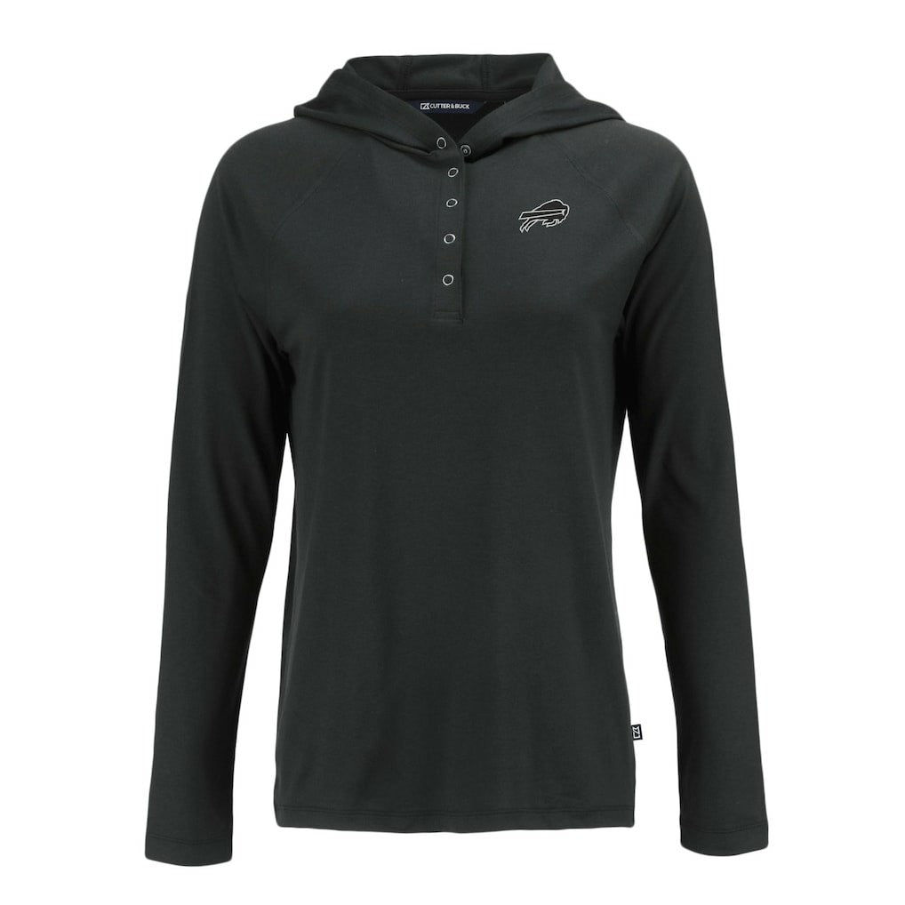 Cutter & Buck Women's Coastline Epic Comfort Eco Recycled Long Sleeve Hoodie T-Shirt - Buffalo Bills Hoodies