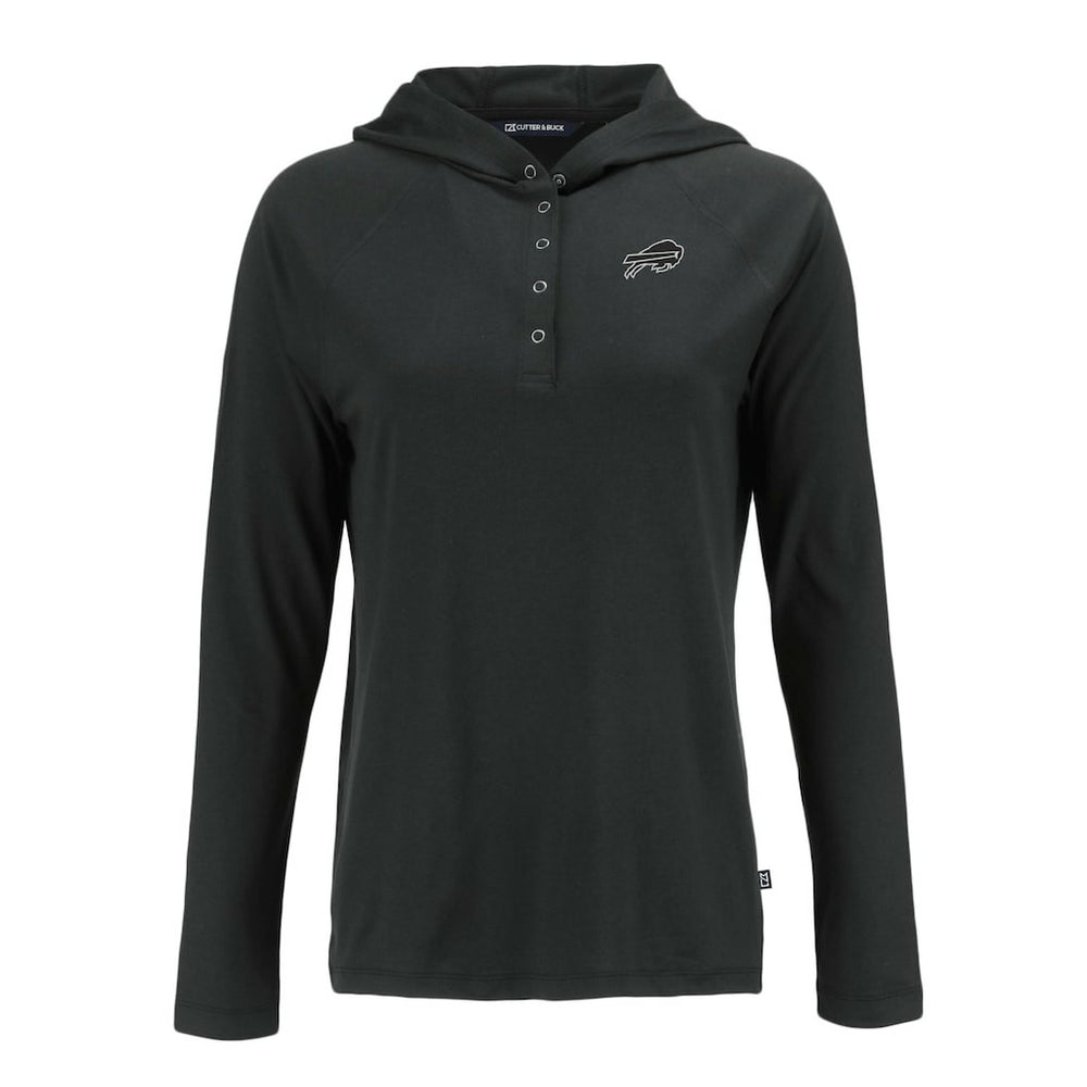 Cutter & Buck Women's Coastline Epic Comfort Eco Recycled Long Sleeve Hoodie T-Shirt - Buffalo Bills Hoodies