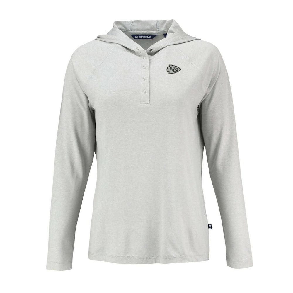 Cutter & Buck Women's Coastline Epic Comfort Eco Recycled Long Sleeve Hoodie T-Shirt - Kansas City Chiefs Hoodies