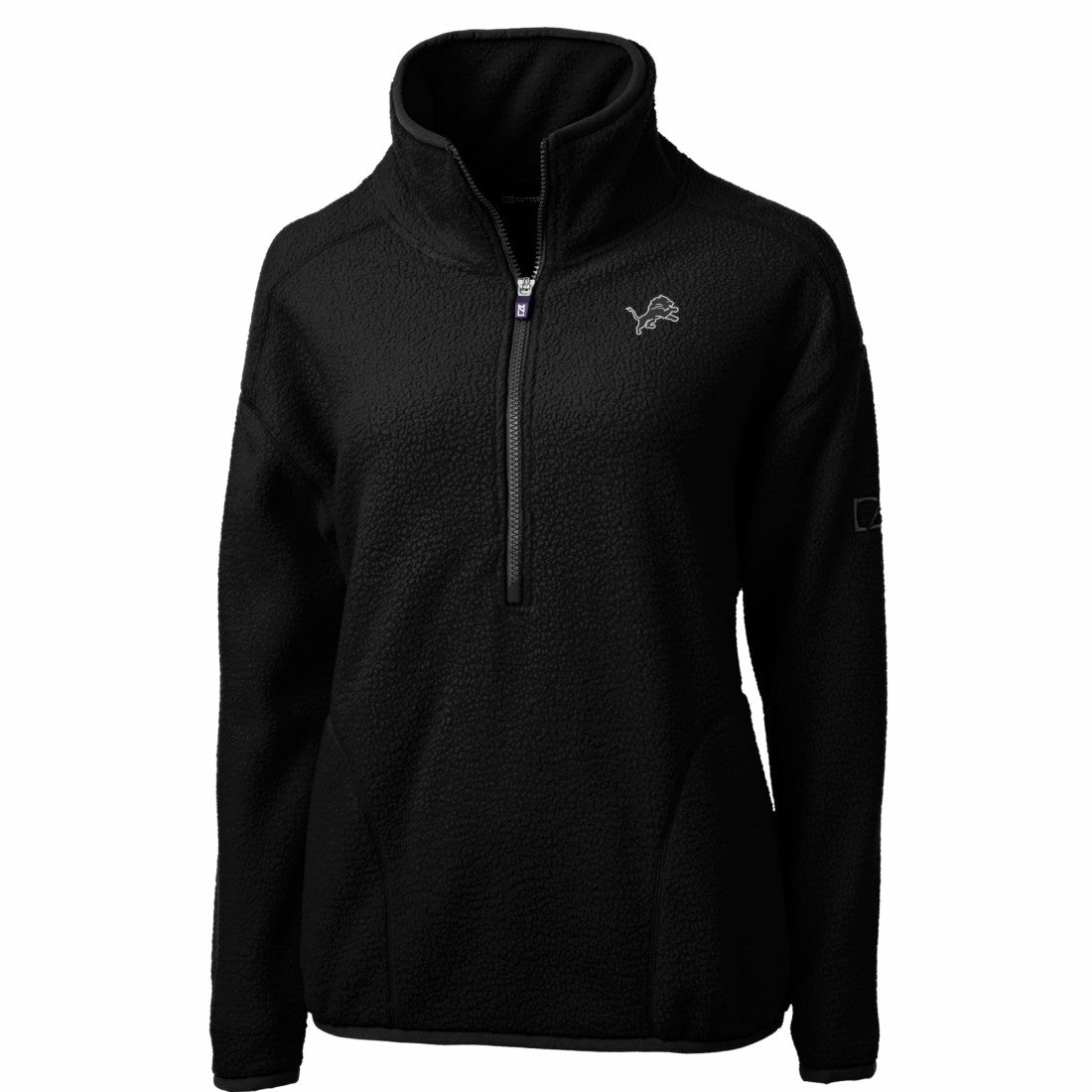 Cutter & Buck Women's Cascade Eco Sherpa Fleece Half-Zip Jacket - Detroit Lions Jackets
