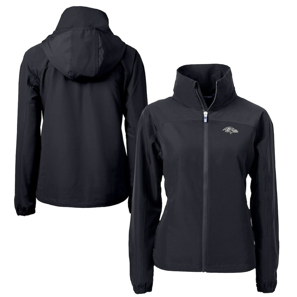 Cutter & Buck Women's Charter Eco Recycled Full-Zip Hoodie Jacket - Baltimore Ravens Hoodies