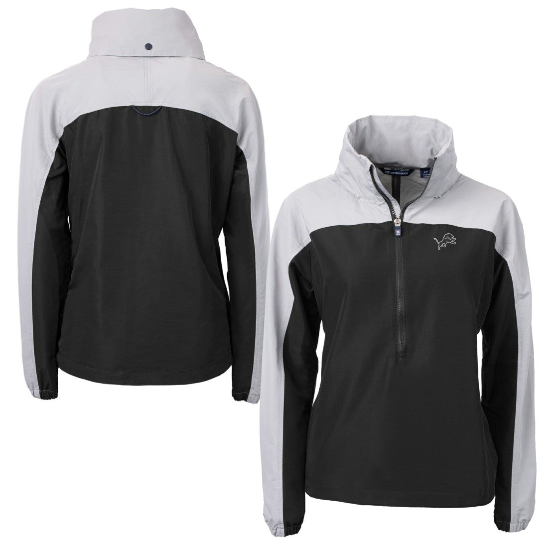 Cutter & Buck Women's Charter Eco Recycled Half-Zip Hoodie Anorak Jacket - Detroit Lions Hoodies