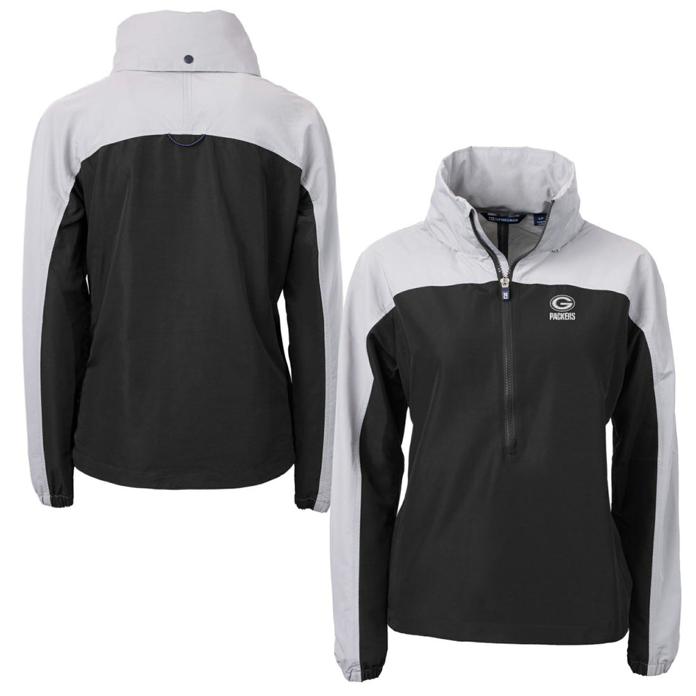 Cutter & Buck Women's Charter Eco Recycled Half-Zip Hoodie Anorak Jacket - Green Bay Packers Hoodies