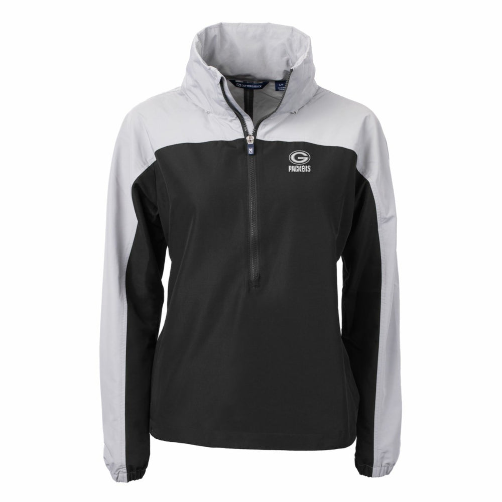 Cutter & Buck Women's Charter Eco Recycled Half-Zip Hoodie Anorak Jacket - Green Bay Packers Hoodies