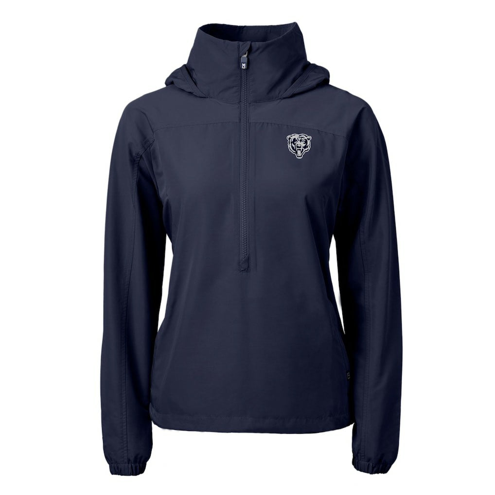Cutter & Buck Women's Charter Eco Recycled Half-Zip Hoodie Anorak Jacket - Chicago Bears Hoodies