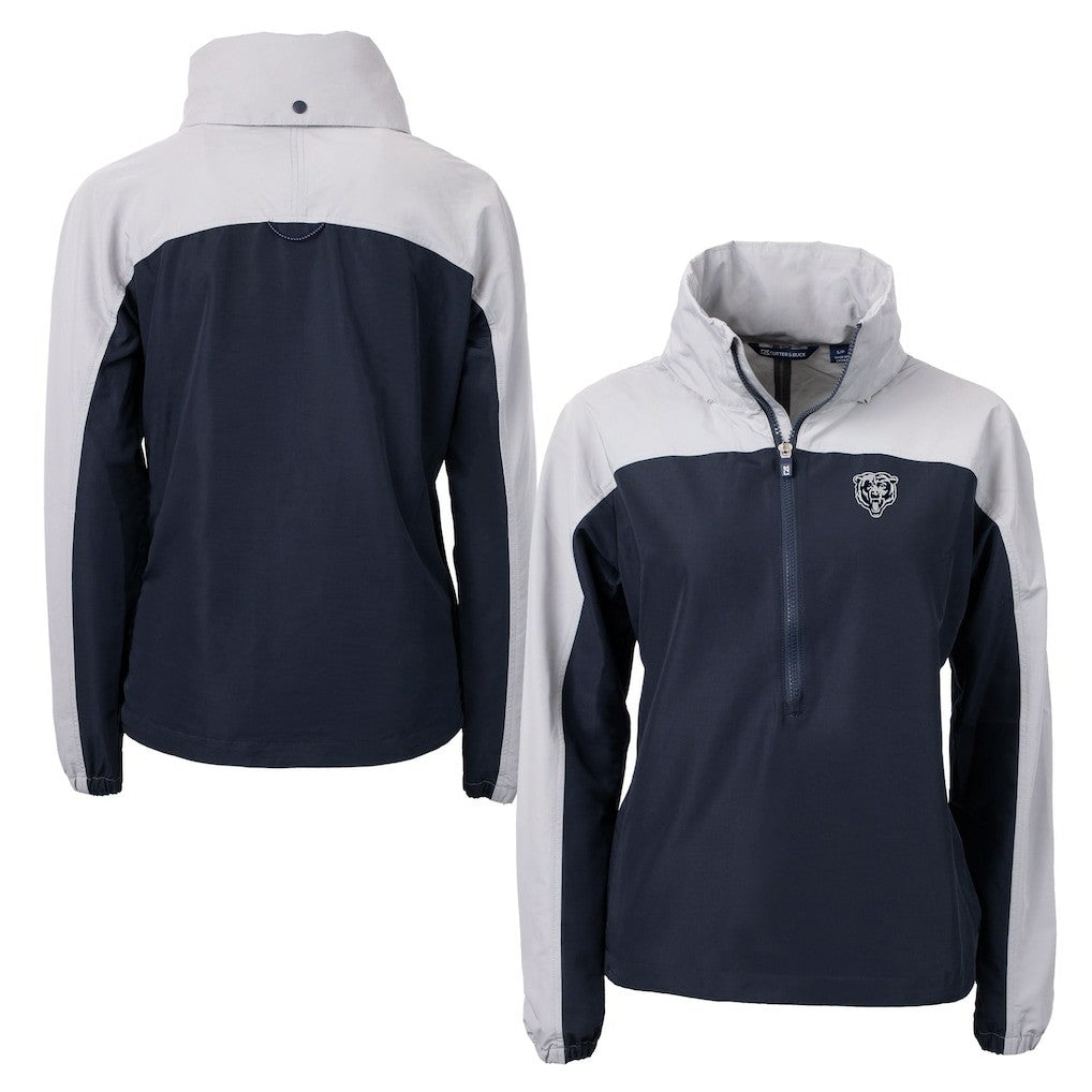 Cutter & Buck Women's Charter Eco Recycled Half-Zip Hoodie Anorak Jacket - Chicago Bears Hoodies