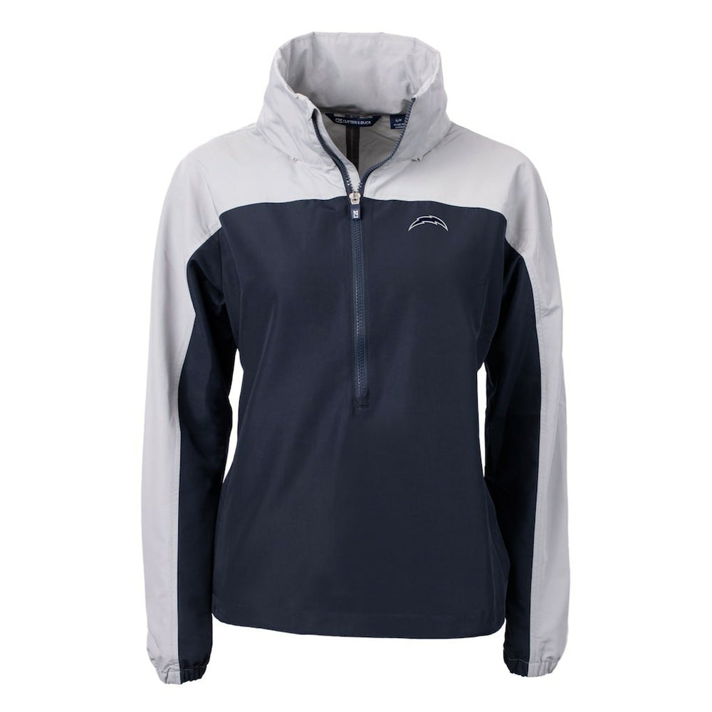 Cutter & Buck Women's Charter Eco Recycled Half-Zip Hoodie Anorak Jacket - Los Angeles Chargers Hoodies