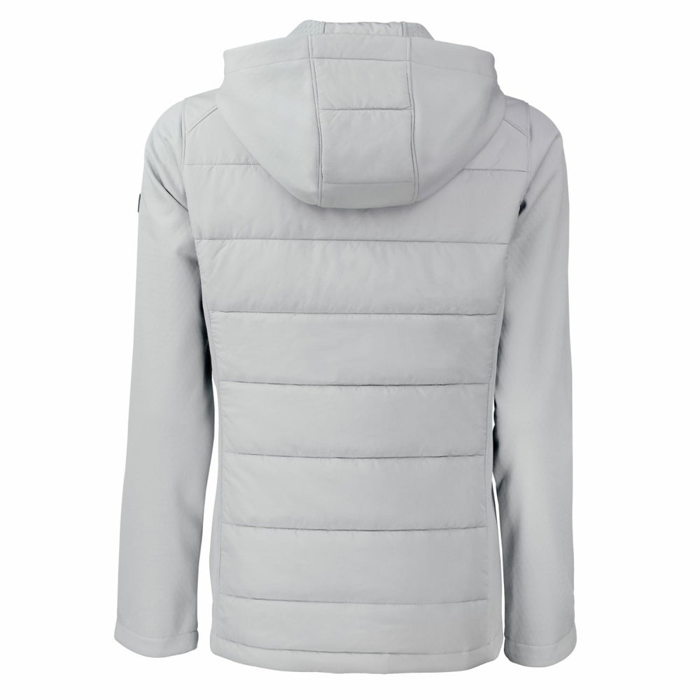 Cutter & Buck Women's Evoke Hybrid Eco Softshell Recycled Full-Zip Hoodie Jacket - Detroit Lions Hoodies