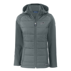 Cutter & Buck Women's Evoke Hybrid Eco Softshell Recycled Full-Zip Hoodie Jacket - Buffalo Bills Hoodies